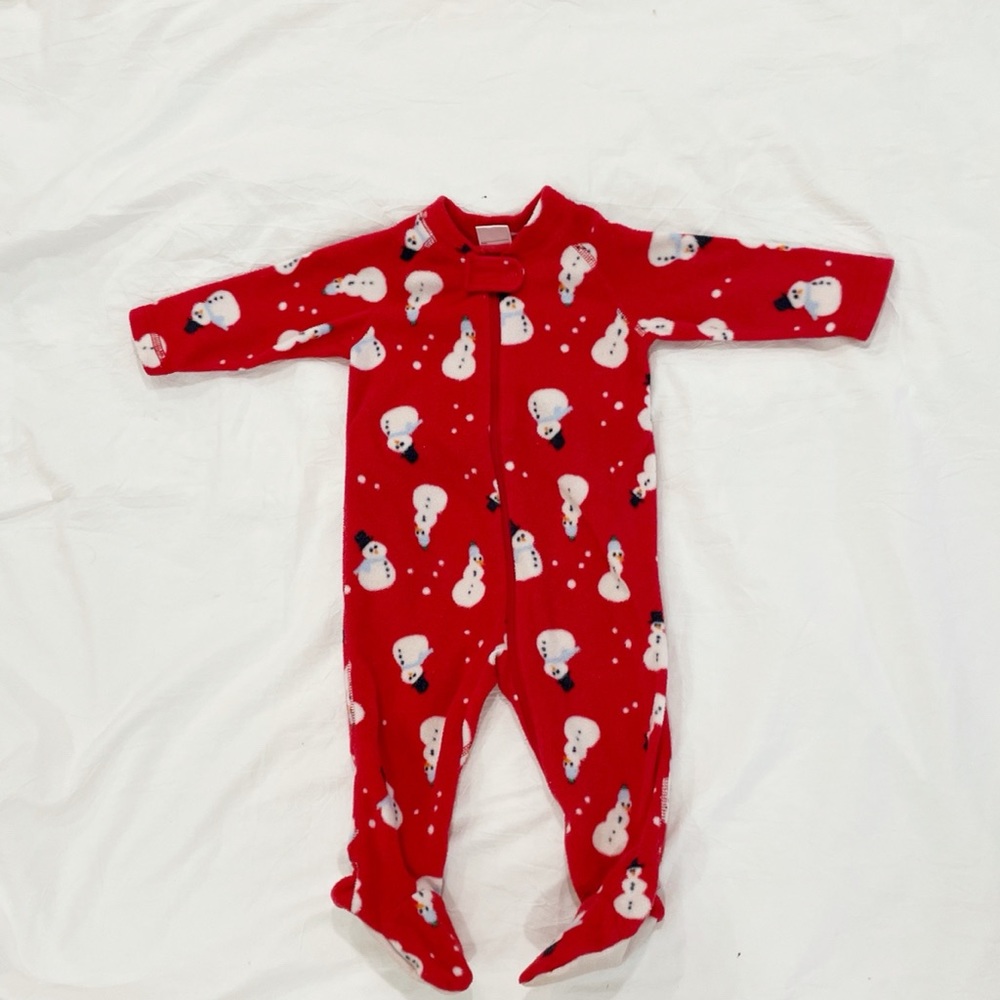 Hanna Andersson Fleece Footed Snowman Pajamas -70
